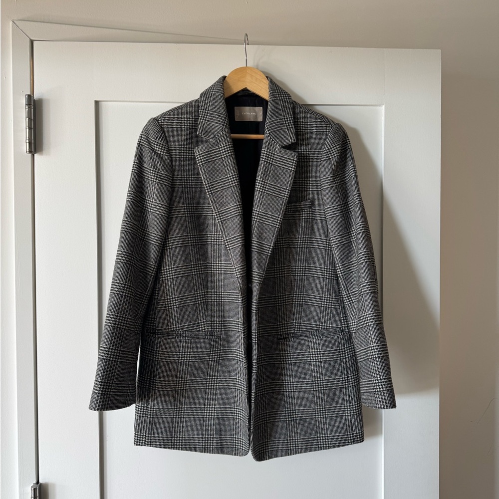 Everlane plaid boyfriend blazer